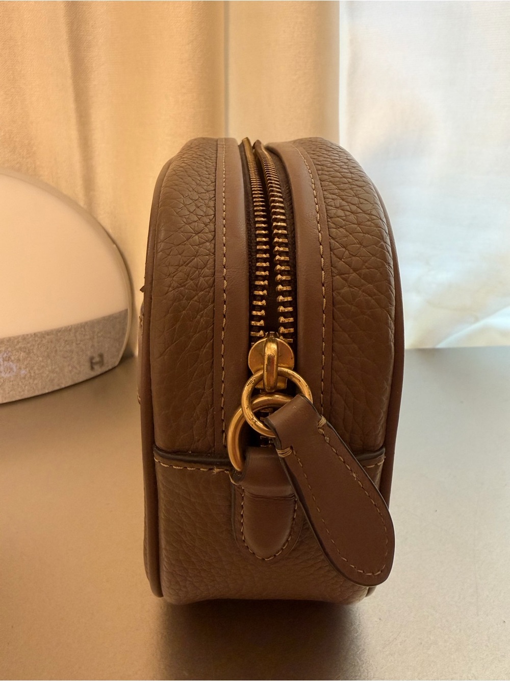 Coach Tan Pebbled Leather Crossbody Camera Bag - Picture 5 of 13